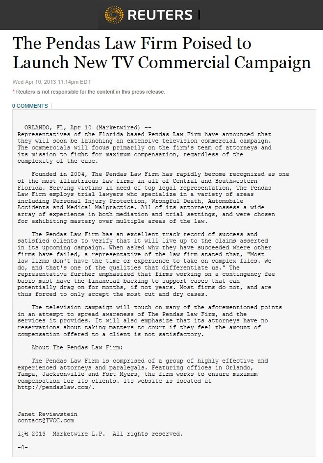 Reuters — April 2013